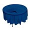 12 Pack Navy Blue 82'' Round Disposable Plastic Tablecloths Banquet Style